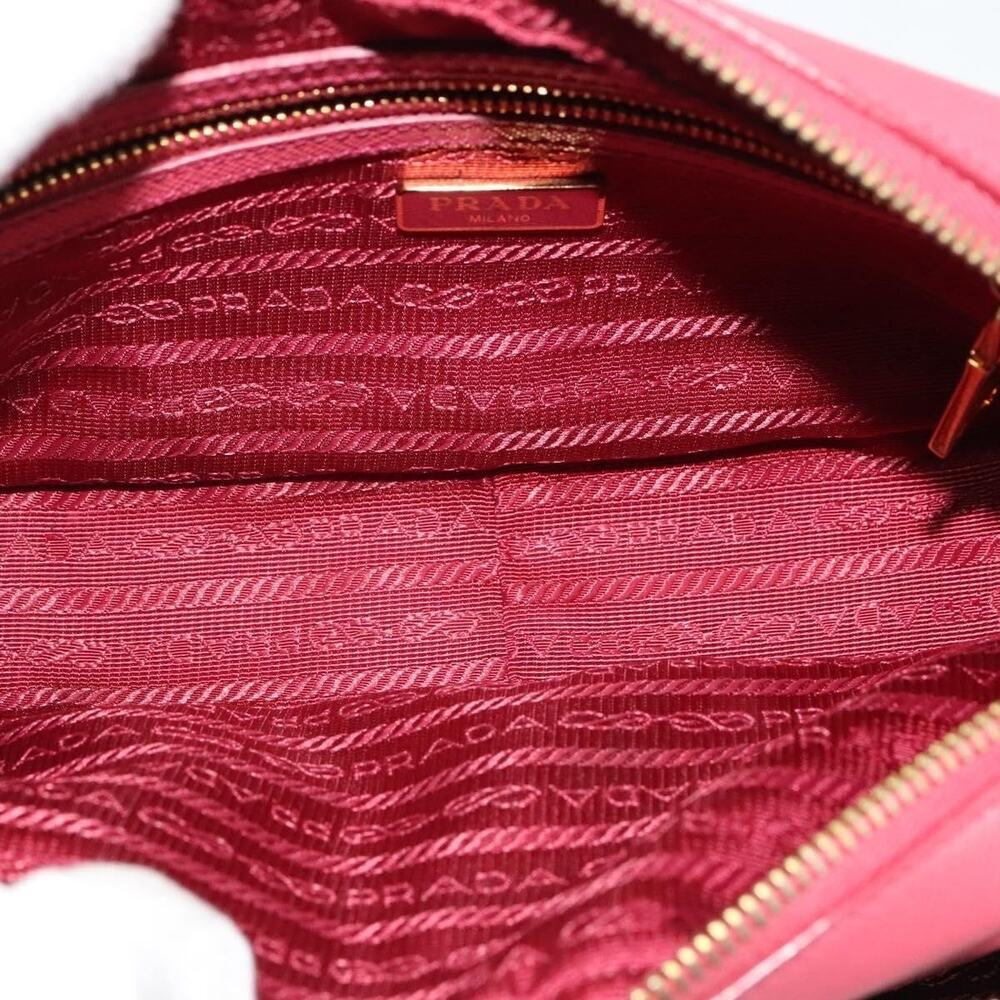 Prada Leather Shoulder Bag Saffiano Pink - Picture 7 of 15